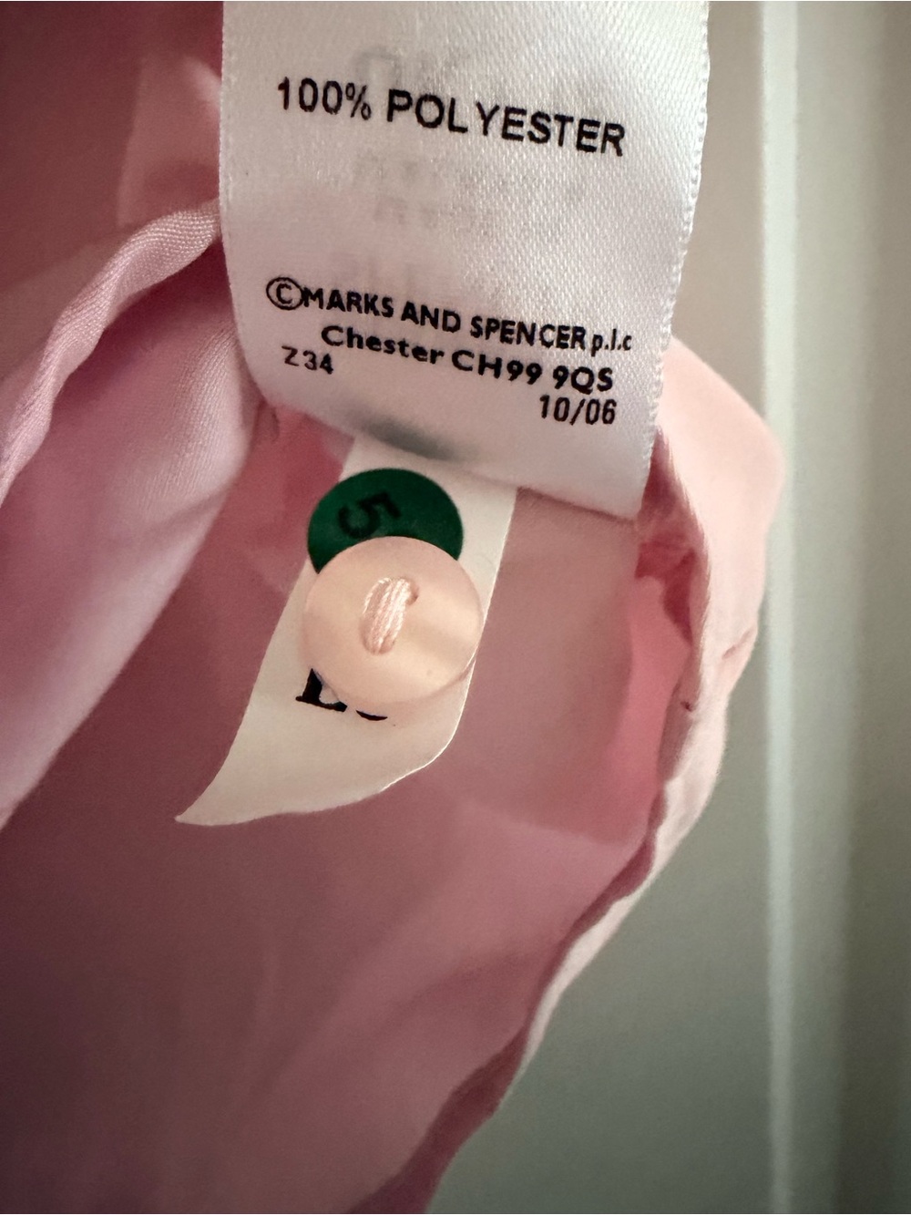 Marks & Spencer Pale Pink Short-Sleeve Floral Button-Up Blouse - Picture 6 of 9